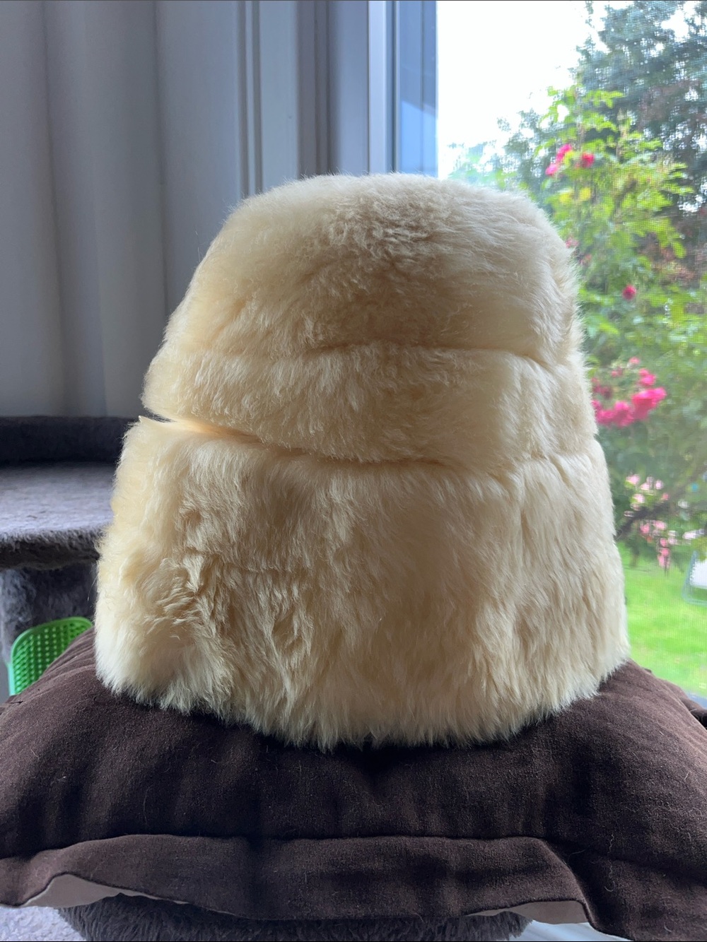 Yves Saint Laurent 1976 shearling hat